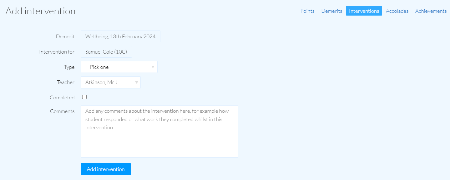 ePraise: Adding Demerits