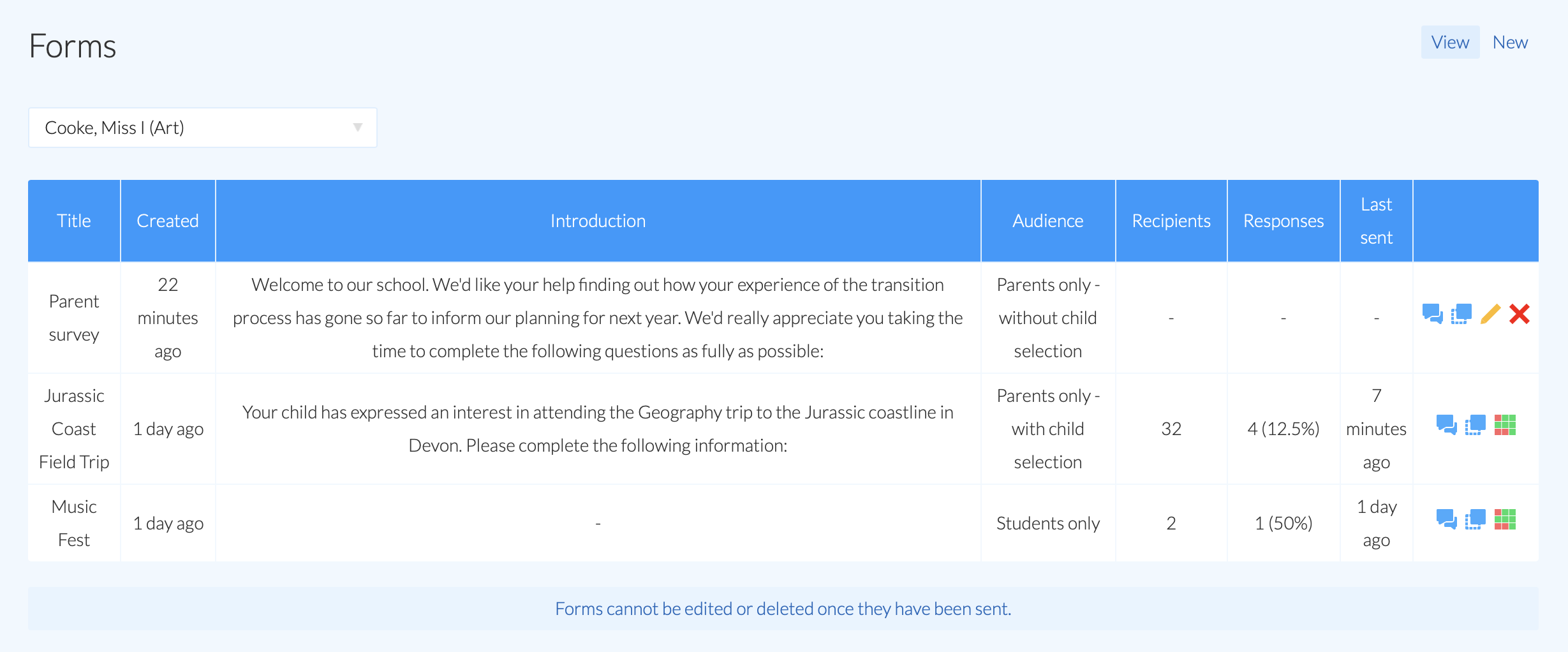 ePraise: Forms